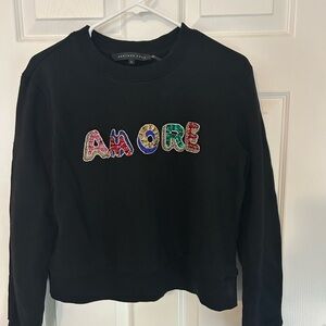 Endless Rose Black Sweatshirt with Multicolor Design